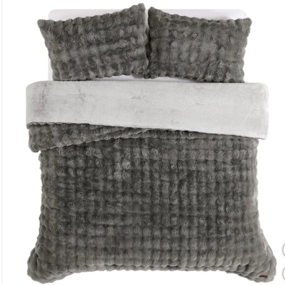 KING FRYE Classic 3-piece Faux Fur Luxury Comforter Set - Picture 7 of 7